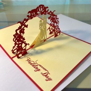 3D pop up wedding couple card