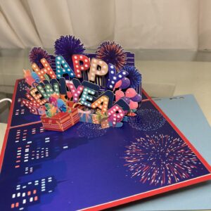 3D pop up Happy New Year card