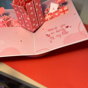 3D pop up be mine bear card