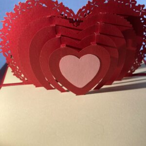 3D pop up heart card