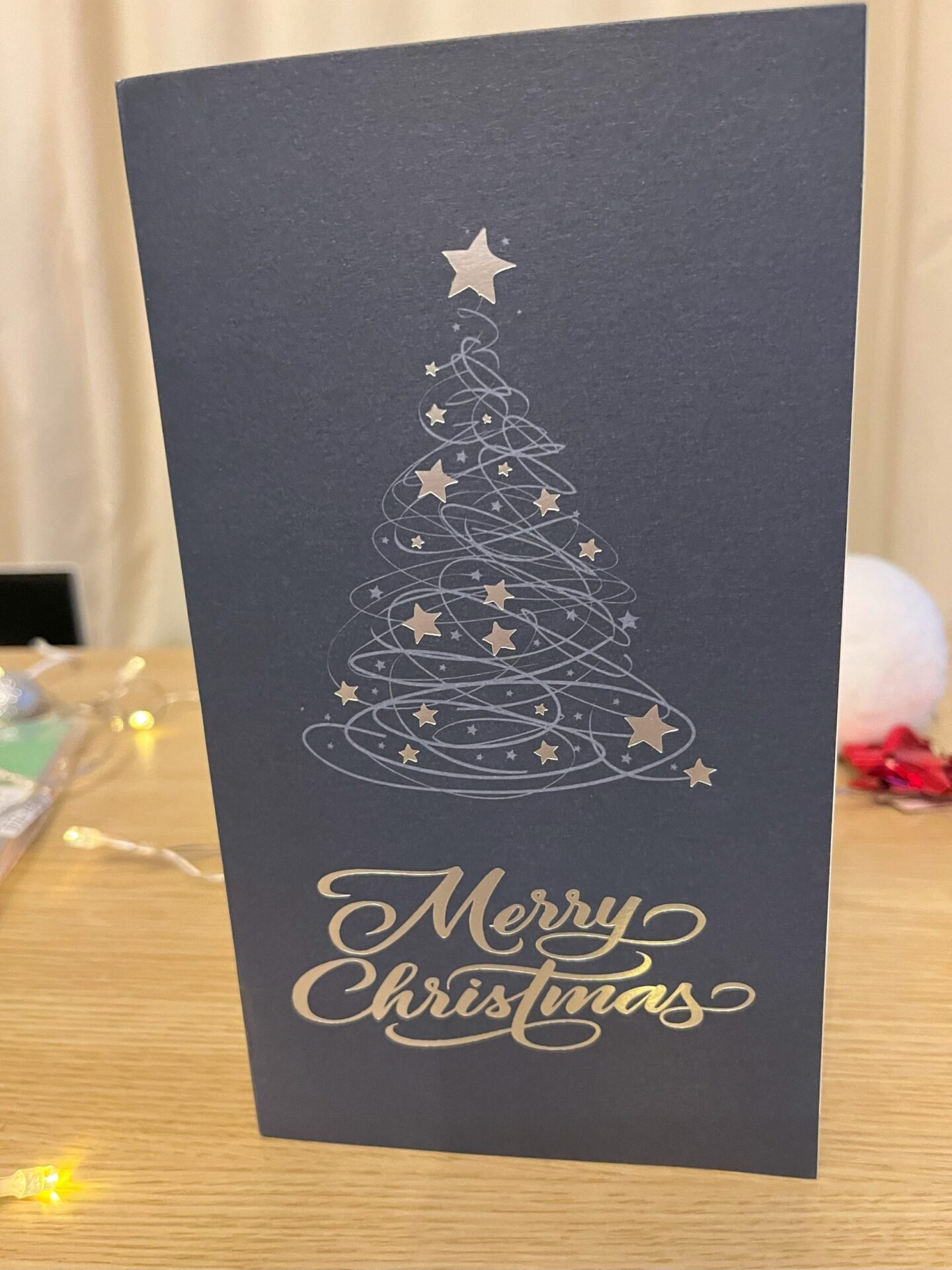3D CRYSTAL CHRISTMAS TREE CARD FRONT 3D pop up crystal Christmas tree card