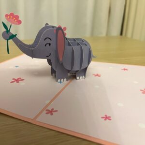 POP UP 3D CARD – GORGEOUS CUTE BABY ELEPHANT CARD