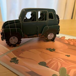 3D POP UP REALISTIC LANDROVER CARD