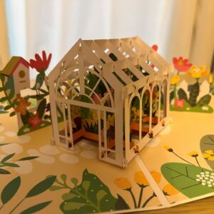 3D POP UP MY SECRET GARDEN CARD WITH GREENHOUSE