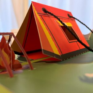 FANTASTIC 3D POP UP TENT CAMPING CARD