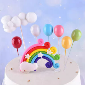 Rainbow cake topper
