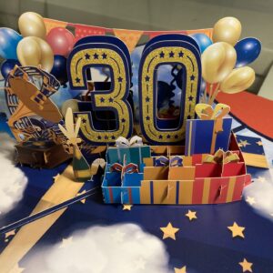 3D POP UP 30TH BITHDAY CARD
