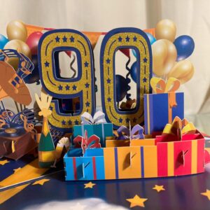 3D POP UP 90TH BIRTHDAY CARD