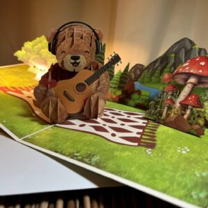 3D POP UP CUTE BEAR SINGING CARD