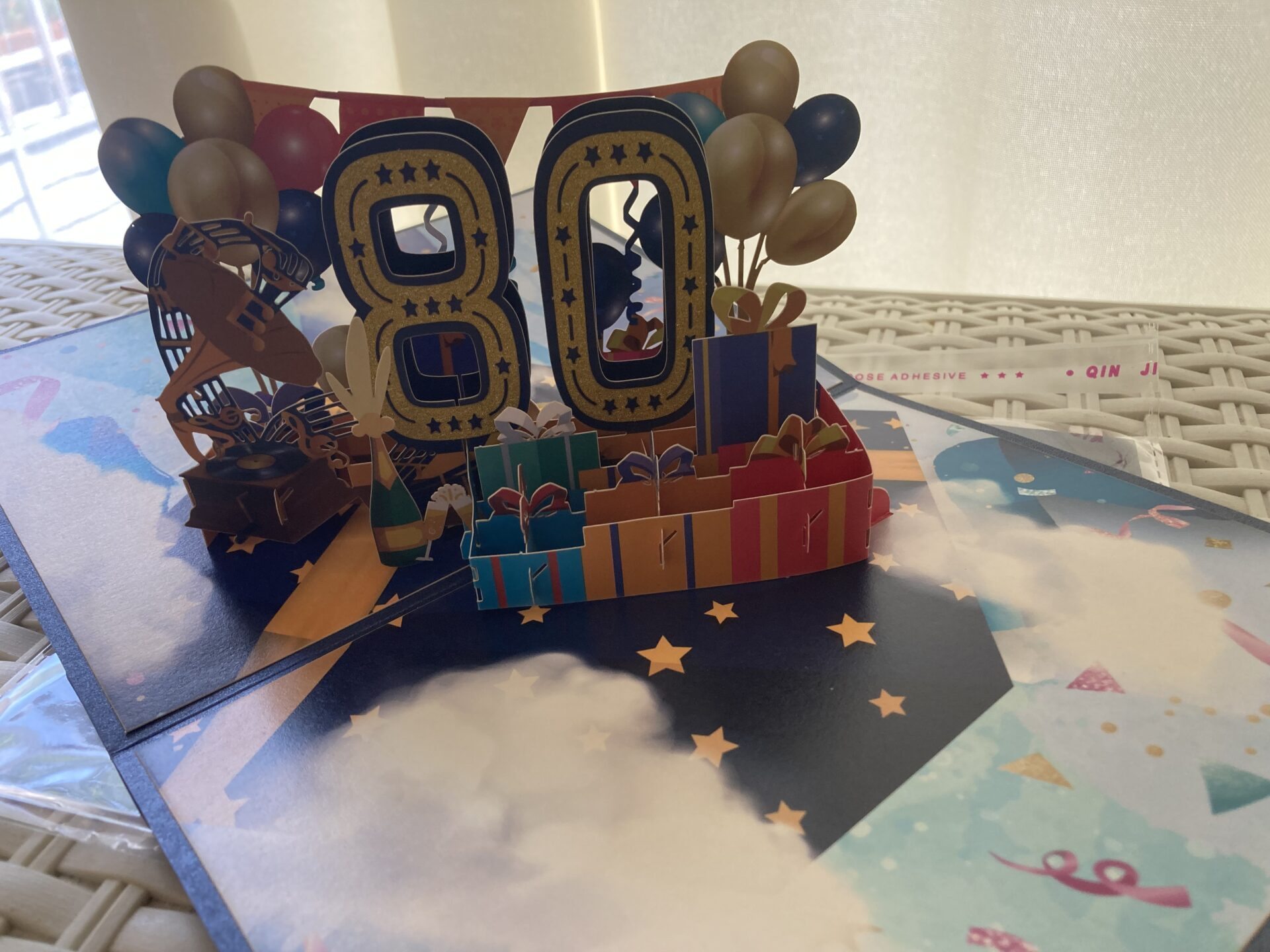 80TH BIRTHDAY CLOSE 3D POP UP 80TH BIRTHDAY CARD