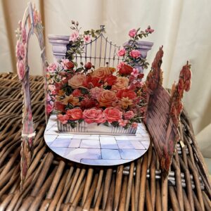 3D BEAUTIFUL ROSES FLOWER GARDEN CARD