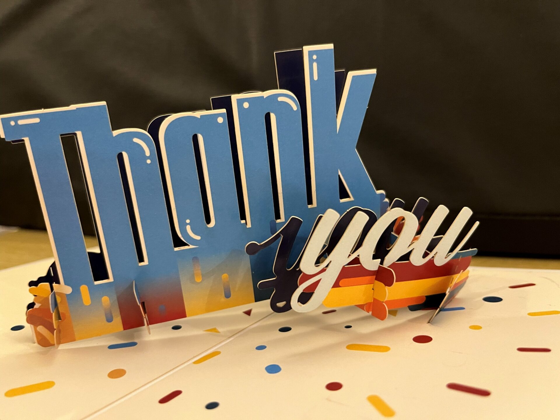 3D POP UP BLUE THANK YOU CARD 3D POP UP BLUE THANK YOU CARD