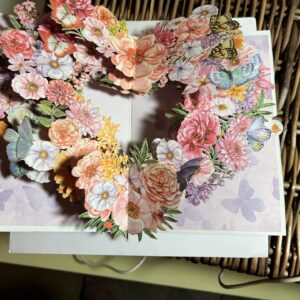 3D-POP-UP-COLOURFUL-FLOWER-HEART-CARD-WITH-BUTTERFLIES