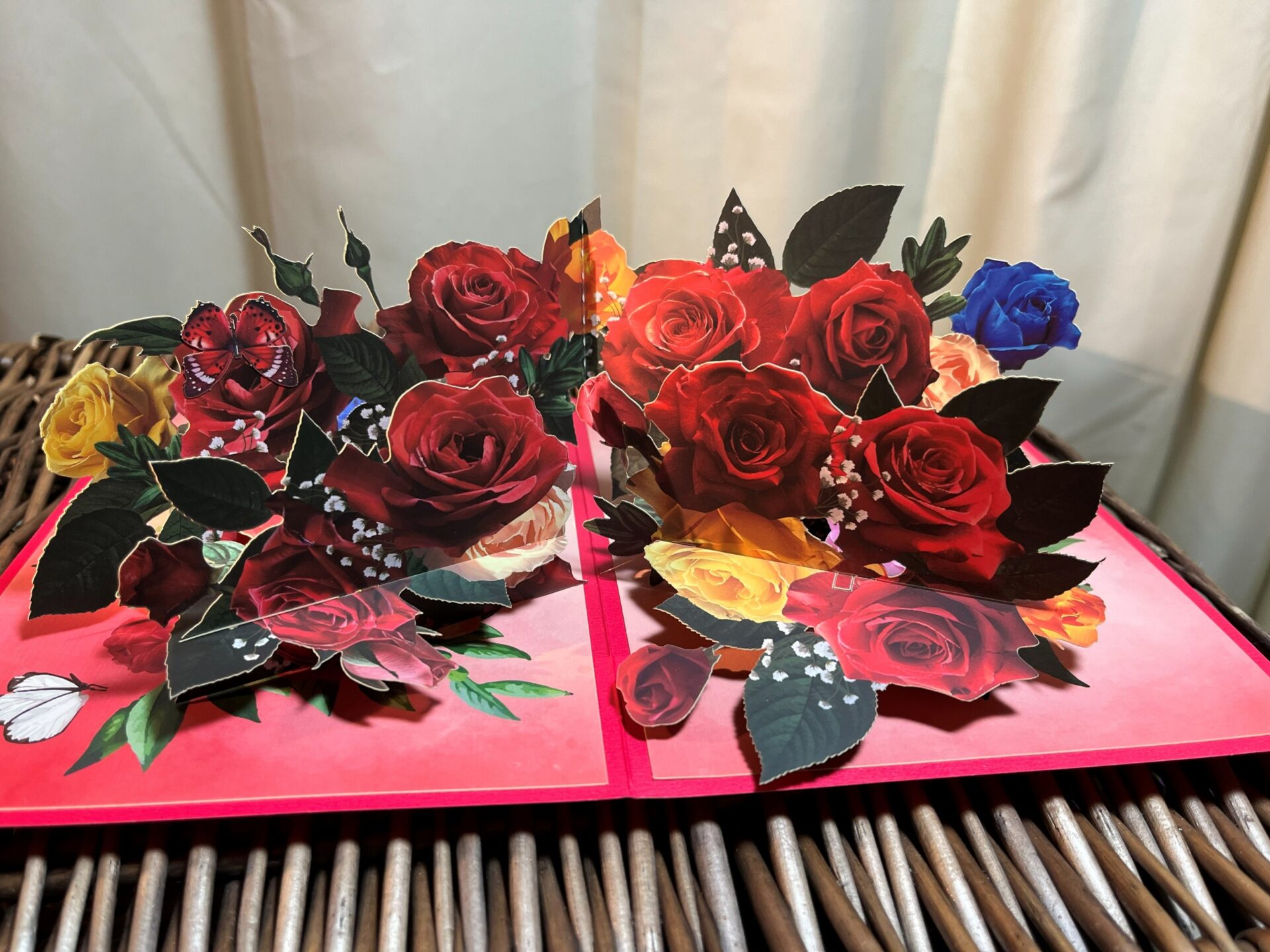 3D POP UP COLOURFUL ROSES CARD 3D POP UP COLOURFUL ROSES CARD