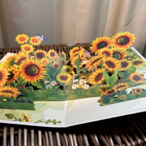 3D POP UP FIELD OF SUNFLOWERS CARD