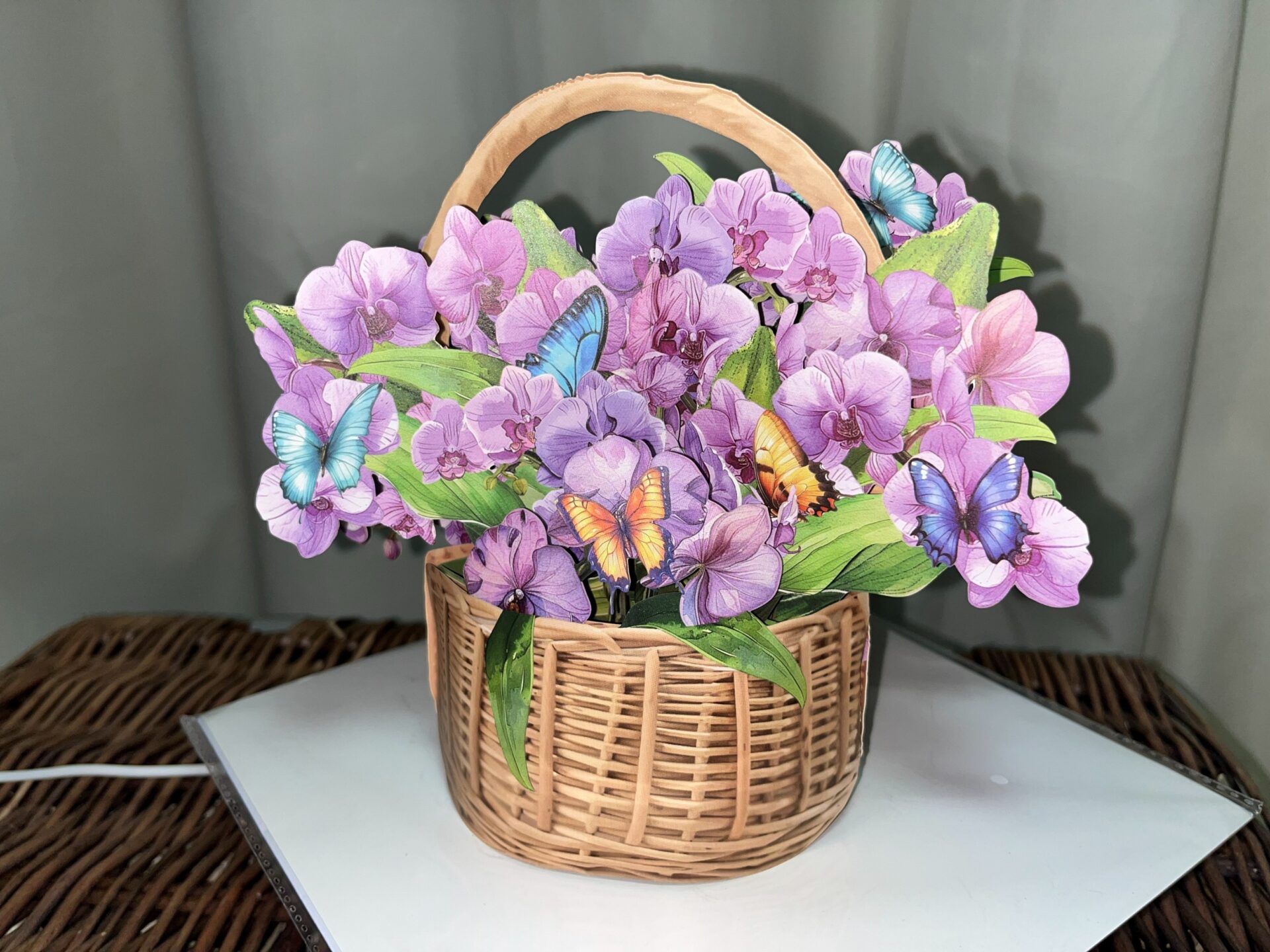 3D PURPLE ORCHIDS IN A BASKET CARD 3D-PURPLE-ORCHIDS-IN-A-BASKET-CARD