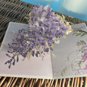 3D pop up purple wisteria card