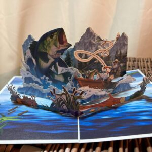 3d pop up fish card