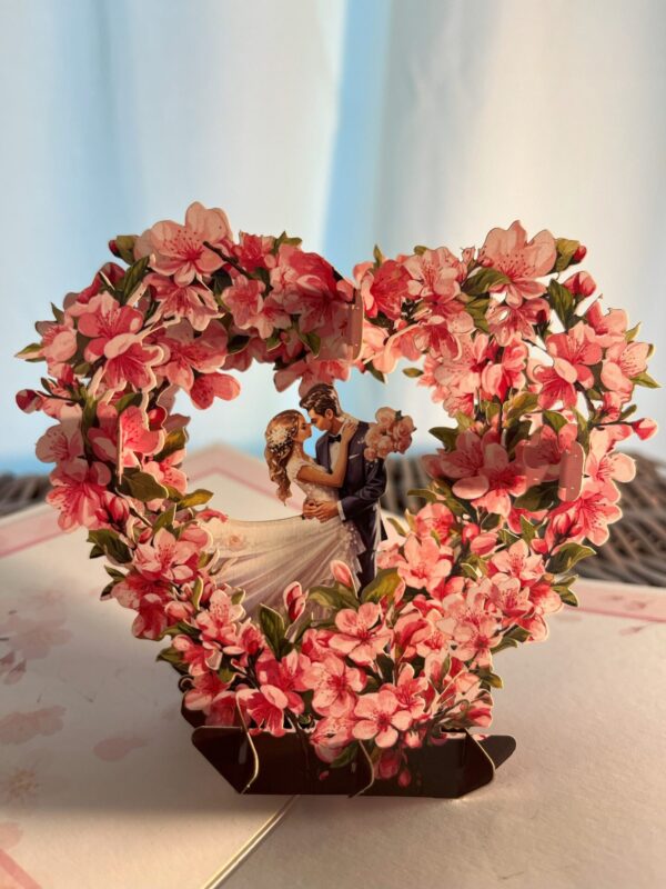 3D Just Married pop up card