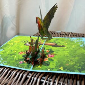 3d pop up parrot card.