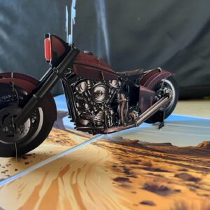 HARLEY2 3D POP UP CARD CLOSE UP