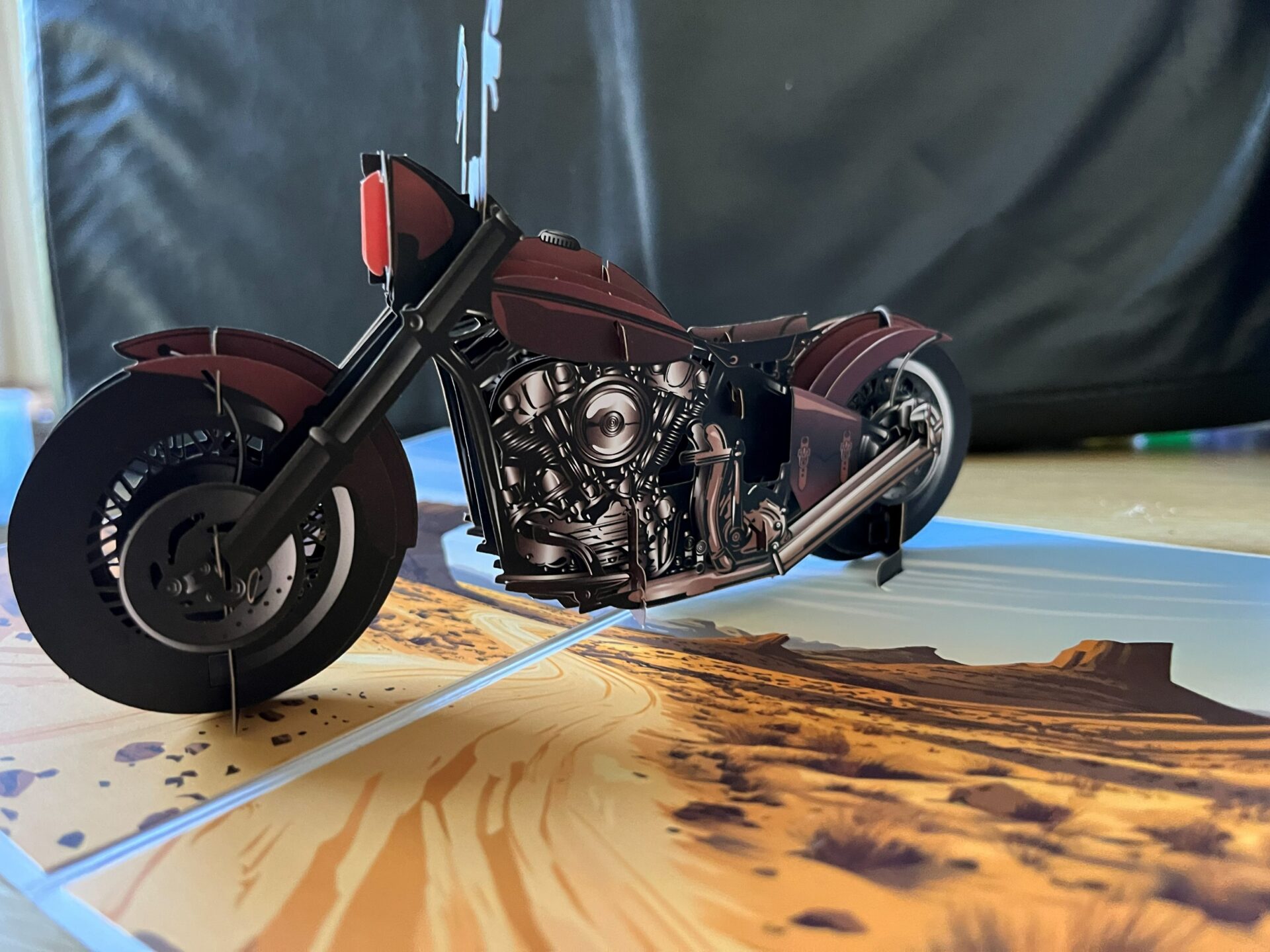HARLEY2 3D POP UP CARD CLOSE UP HARLEY2 3D POP UP CARD CLOSE UP