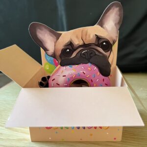 PUG AND DOUGHNUT BOX CARD - SMALL.