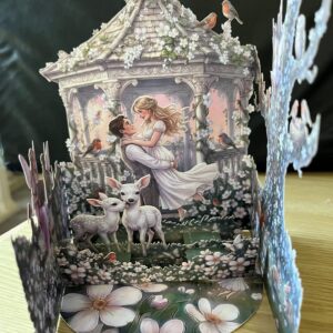 ROMANTIC COUPLE WITH DEER 3D CARD